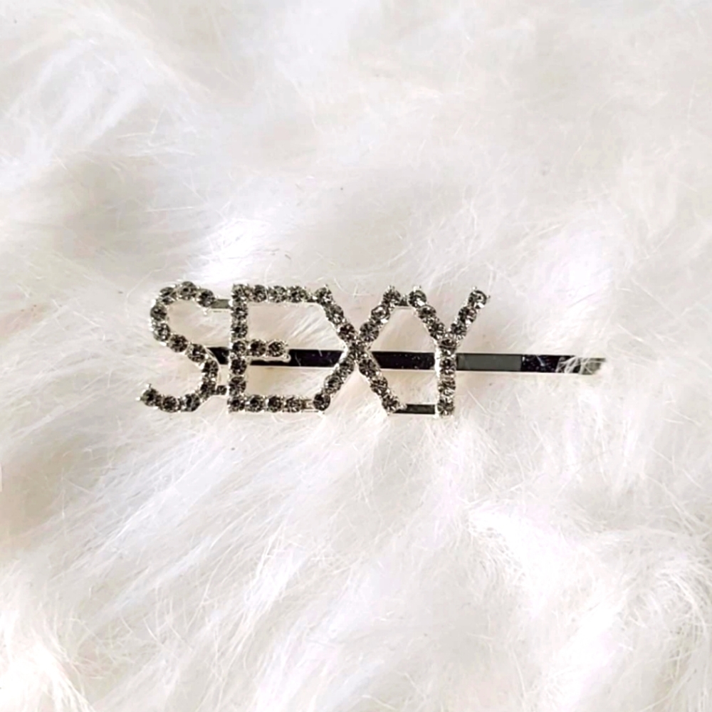 Silver Crystal Hair pin